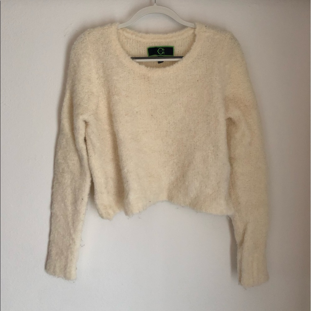 C. Wonder Cropped Cream Sweater